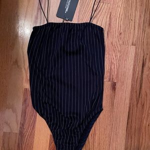 Pinstripe bodysuit